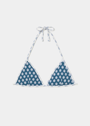 Top triangolo reversibile stampato