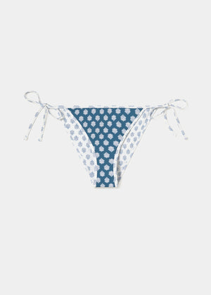 Reversible print tie-front panties