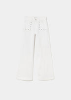 Culotte pants with studs