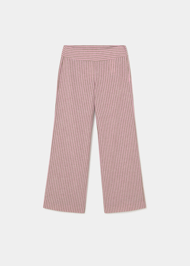 Pantaloni a righe con vita larga