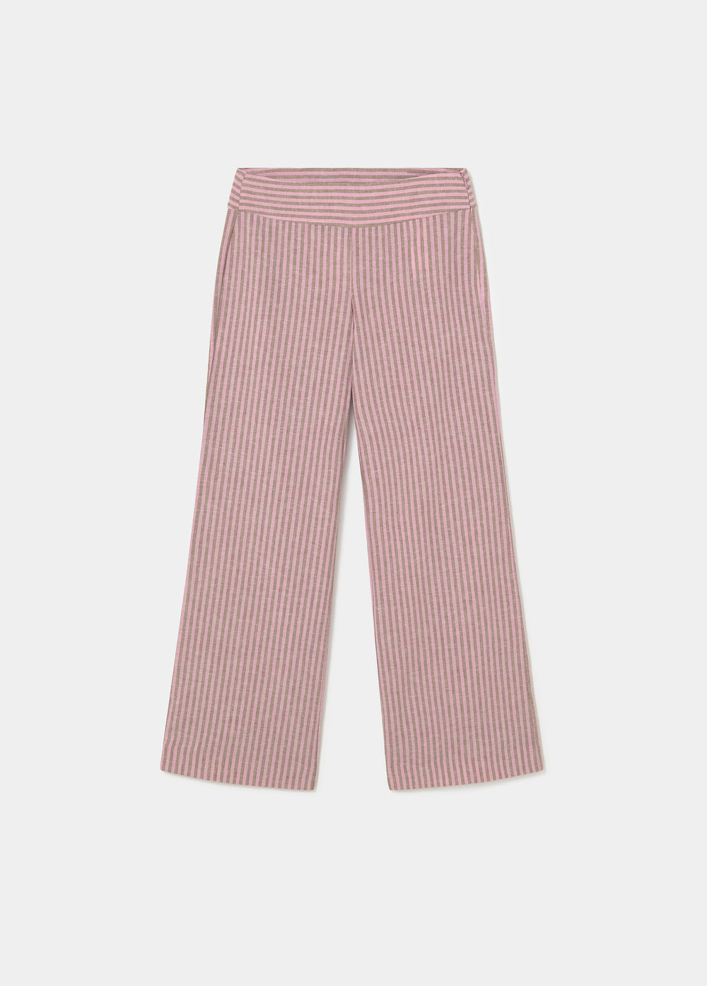 Broek met strepen en brede taille