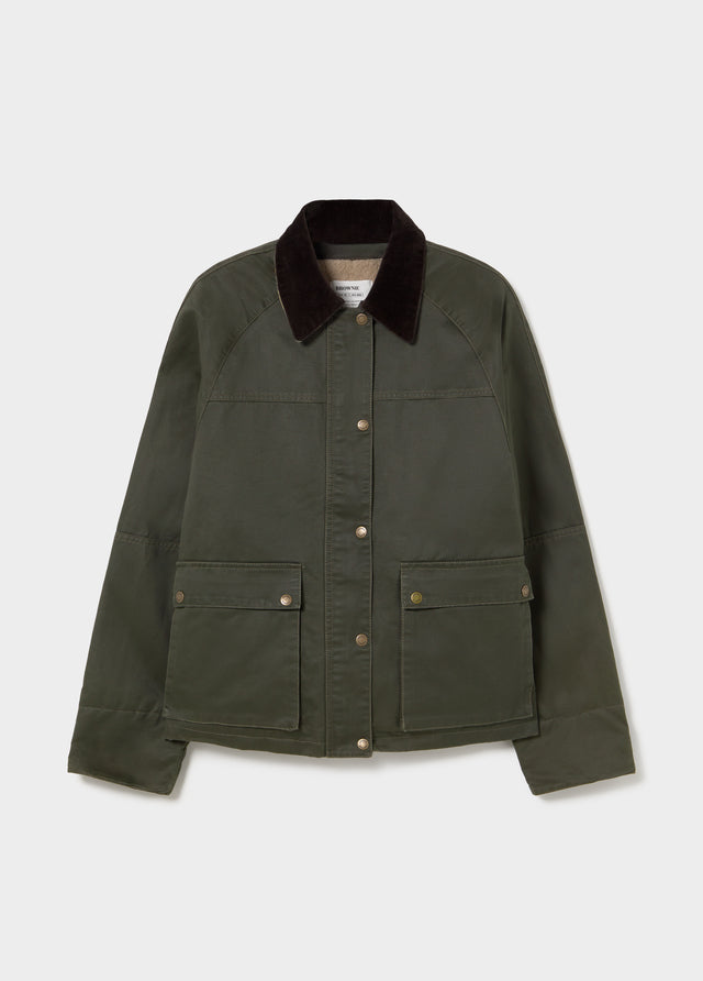 Veste cirée avec gilet en mouton