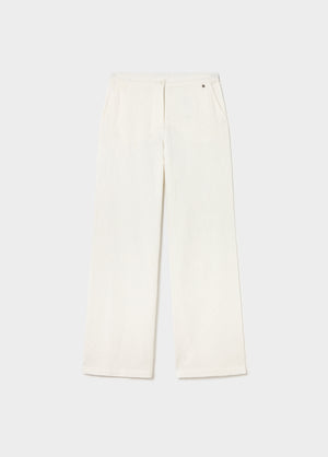 Straight pants with embroidery
