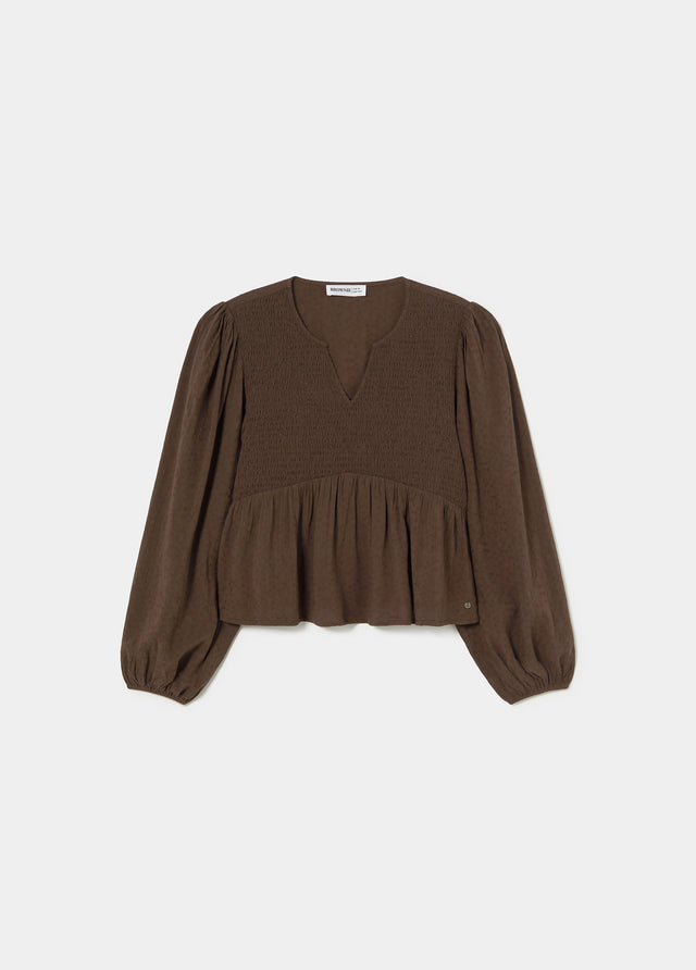 Blouse smockée