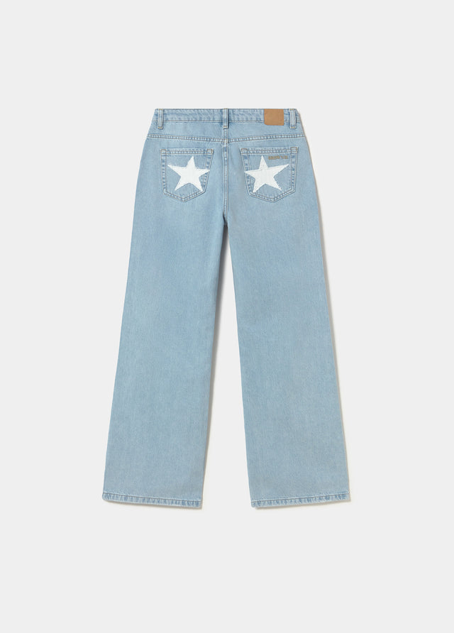Jeans 5 poches patch étoile