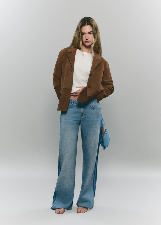 Jeans with side stripe