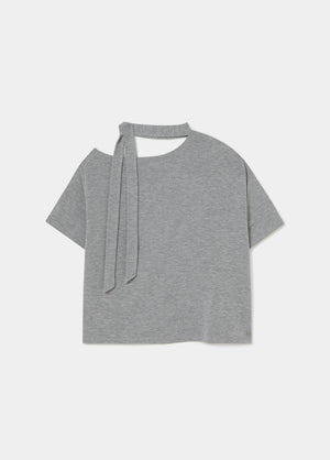 Asymmetrisch T-shirt met sjaal