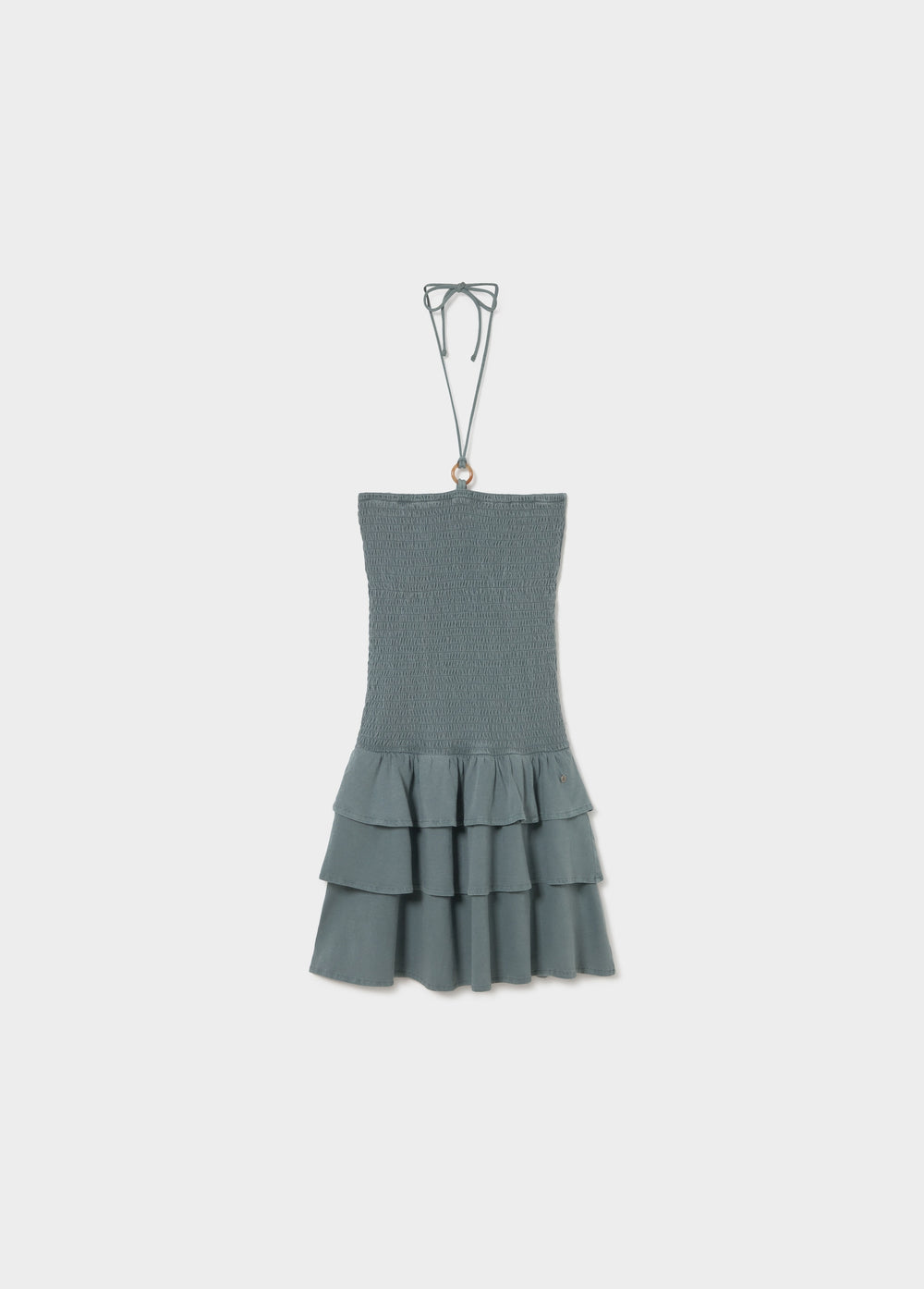 Vestido smock volantes