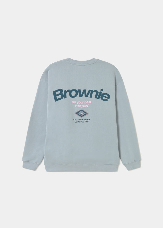Sweat imprimé dos avec patch