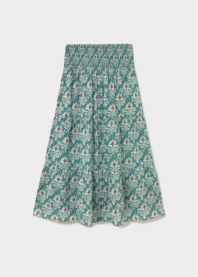 Long smocked skirt