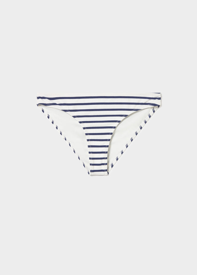 Striped nautical-style bikini bottoms