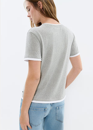 T-shirt efeito duplo