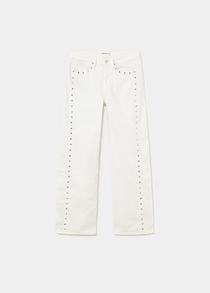 Pantalon pièce latérale clous