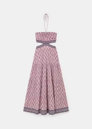 Vestido largo cut-out