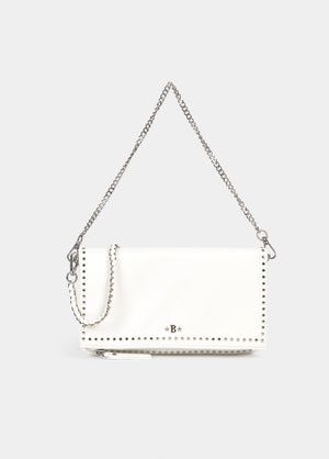 Studded flap bag