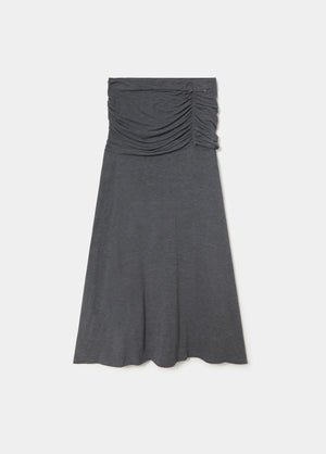 Jupe midi drapée