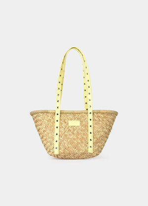 Sac cabas à bandoulières cloutées