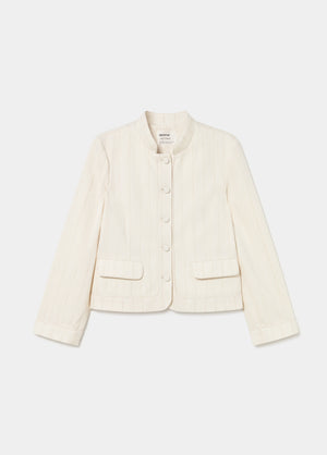 Chaqueta tejido textura y vivos