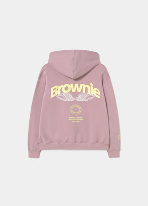 Sudadera alas capucha rosa
