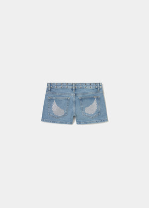 Glitter studded shorts