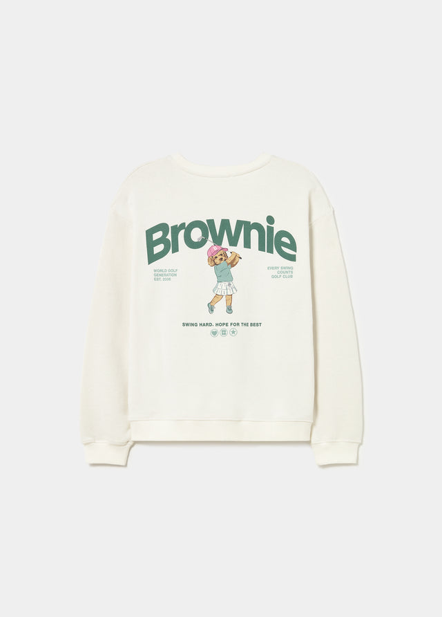 Sweatshirt com print de cão a jogar golfe