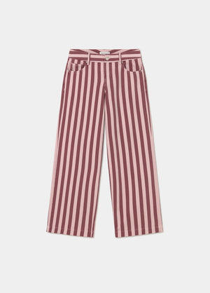 Straight striped printed pants