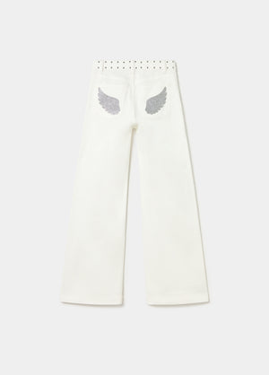 Glitter patch pocket pants