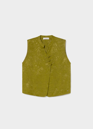 Satin jacquard top