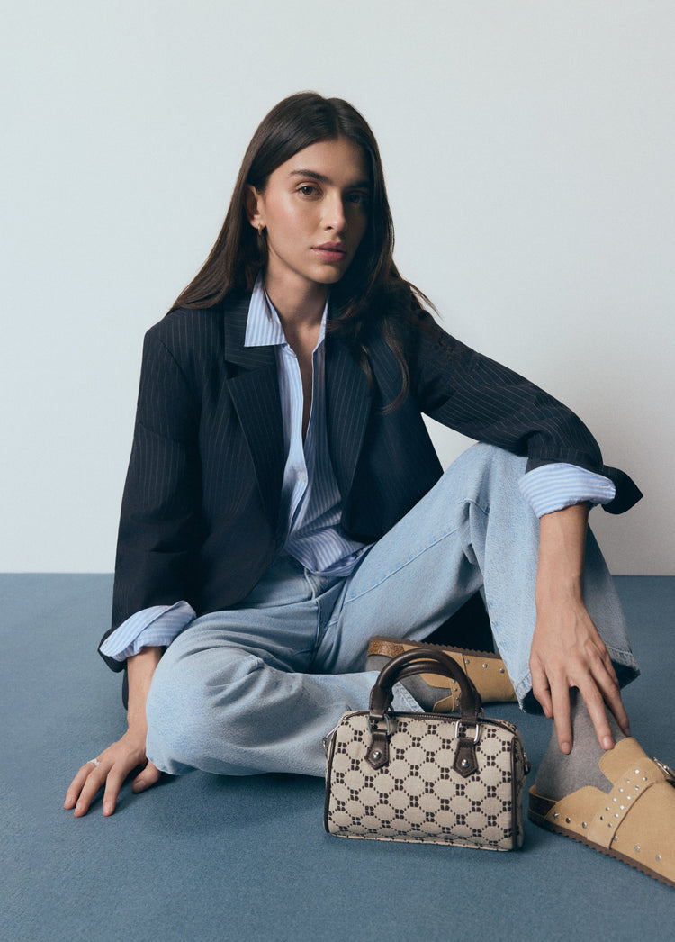 Bolso bowling jacquard logo