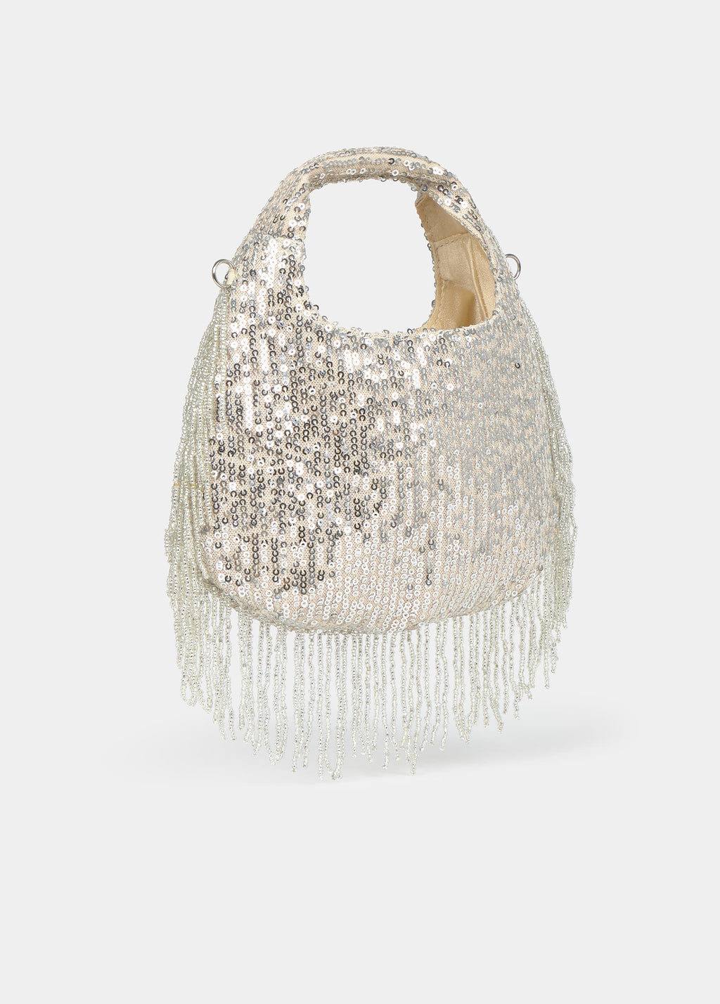 Mala com corrente e lantejoulas