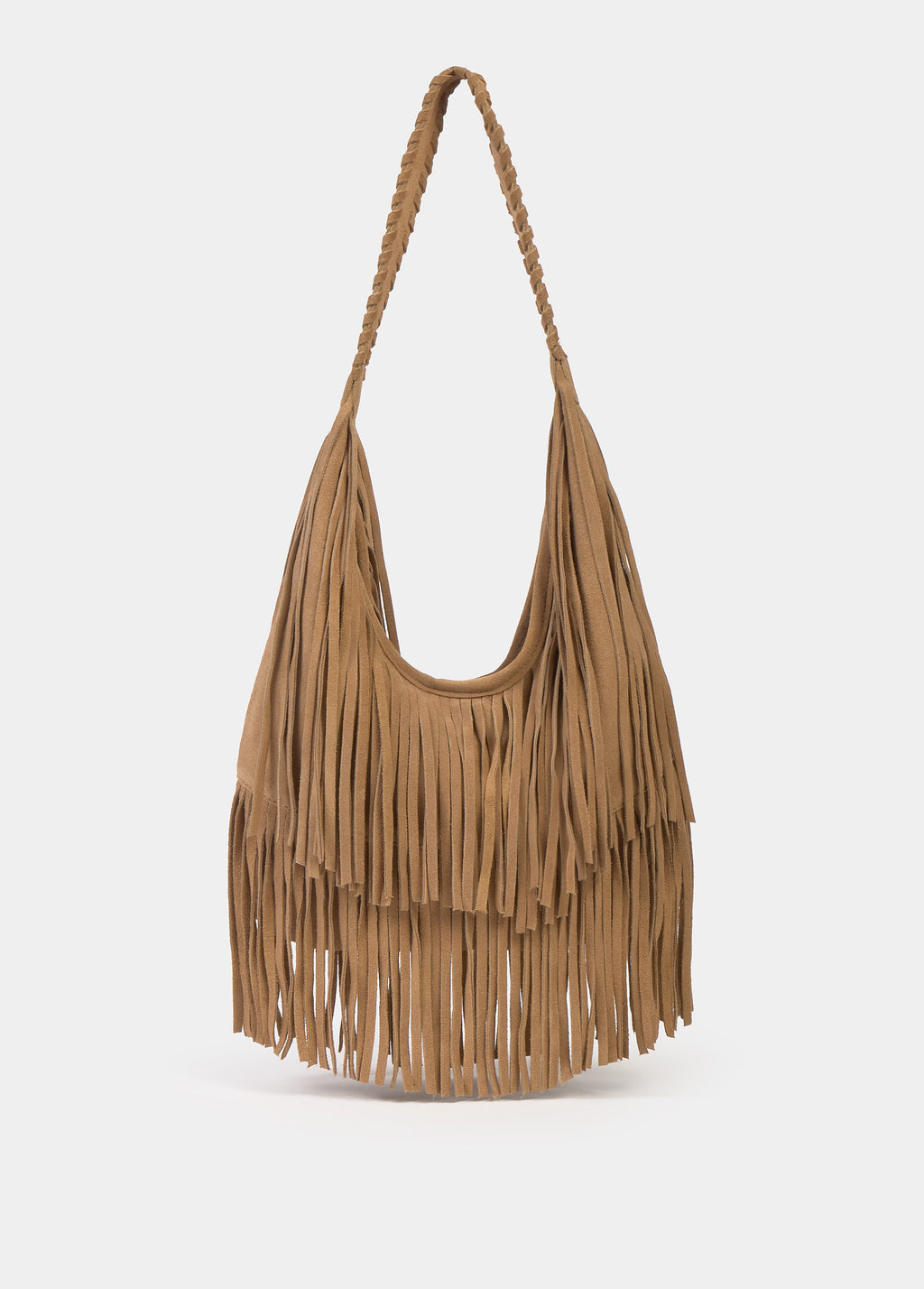 Sac épaule franges cuir