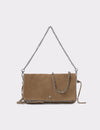 Leather flap bag