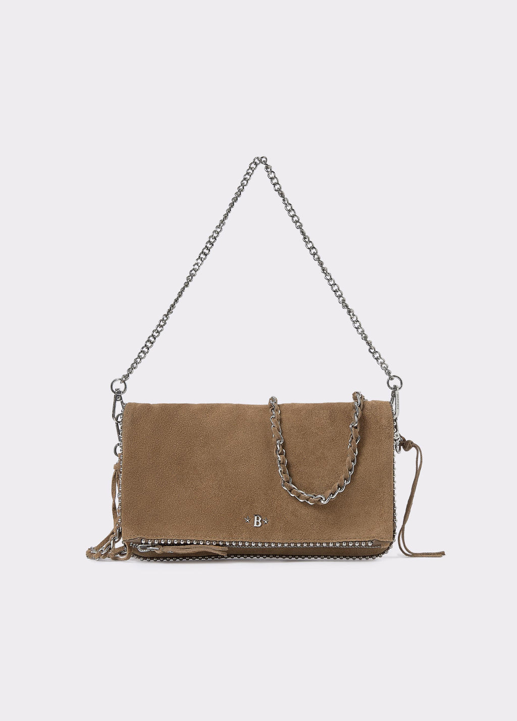 Leather flap bag