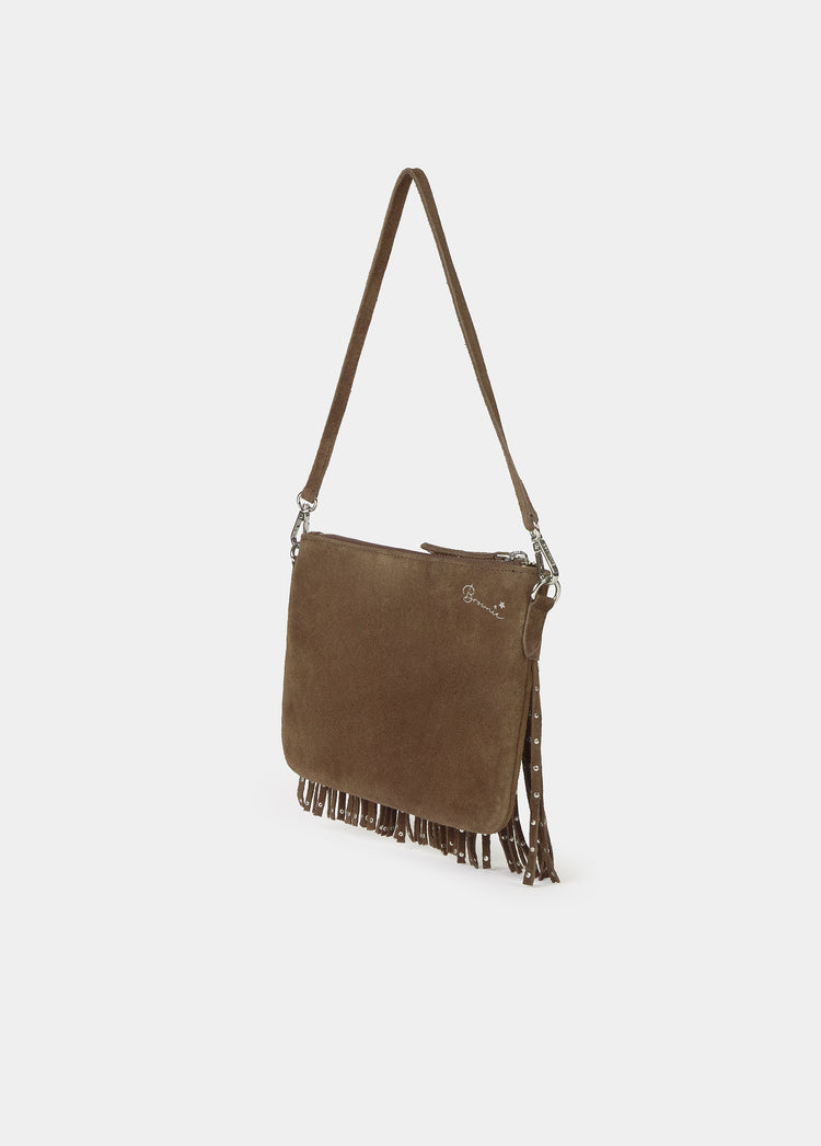 Bolso flecos tachuelas