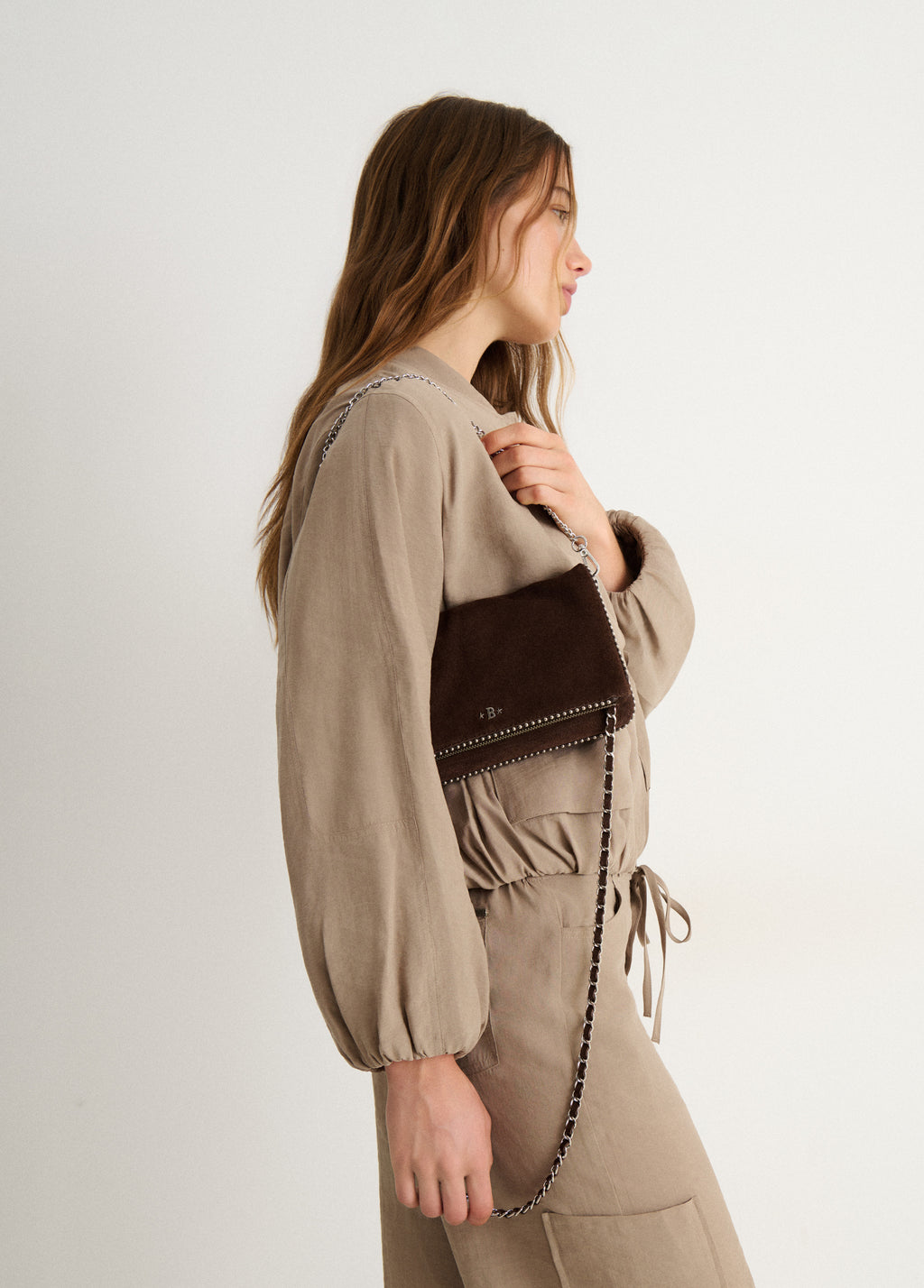 Beaded flap bag