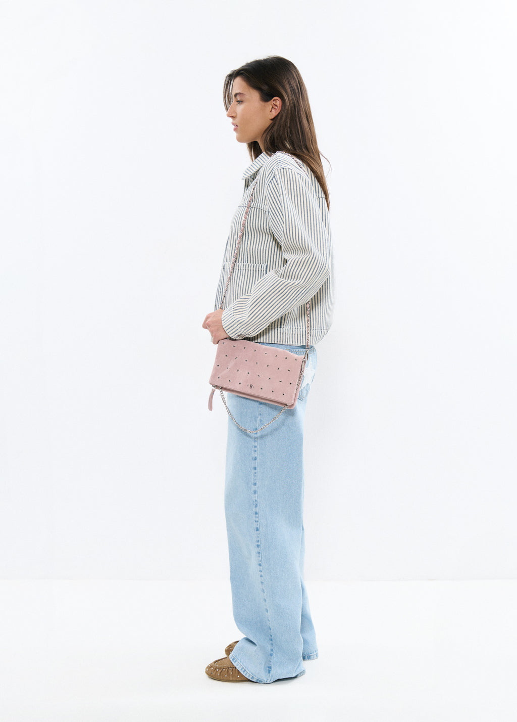 Sac rabat œillets cuir