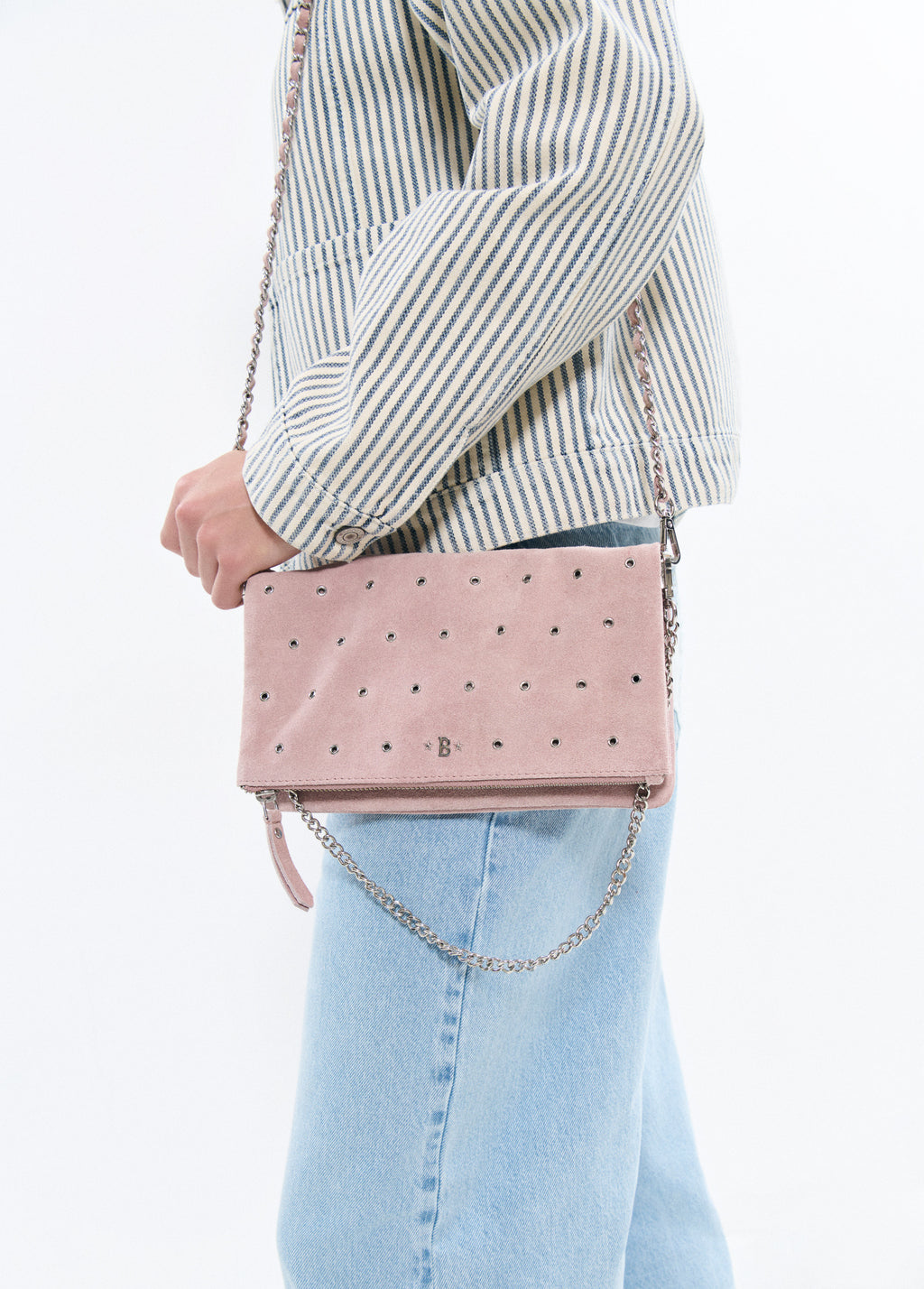 Sac rabat œillets cuir