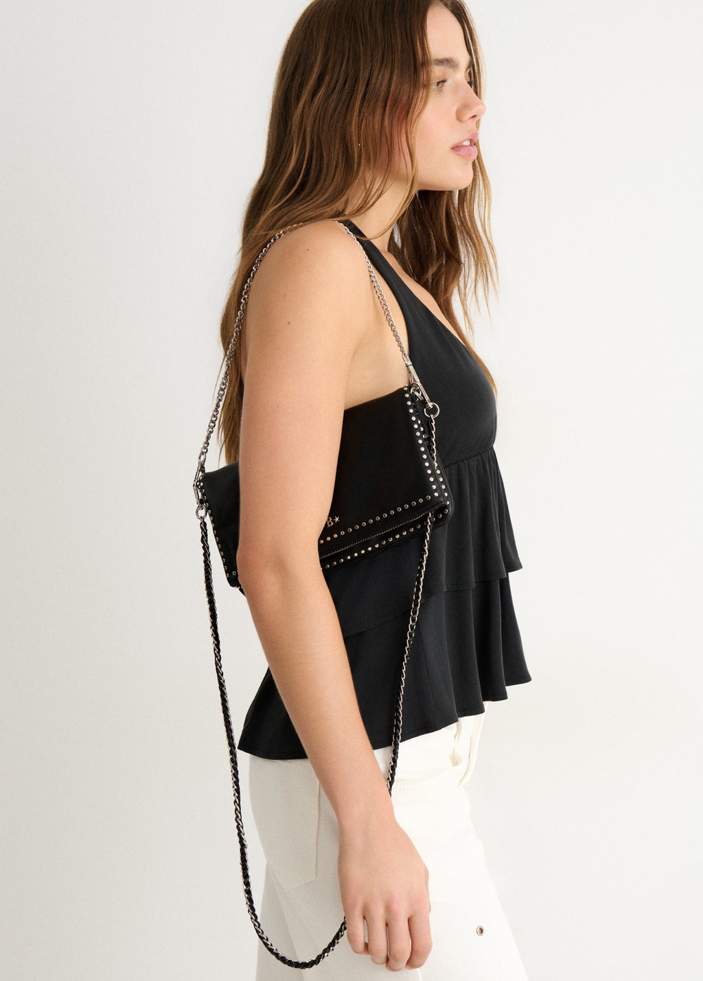 Bolso solapa tachitas