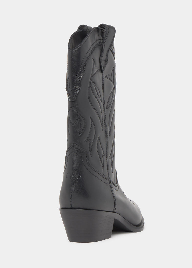 Bota alta cowboy piel