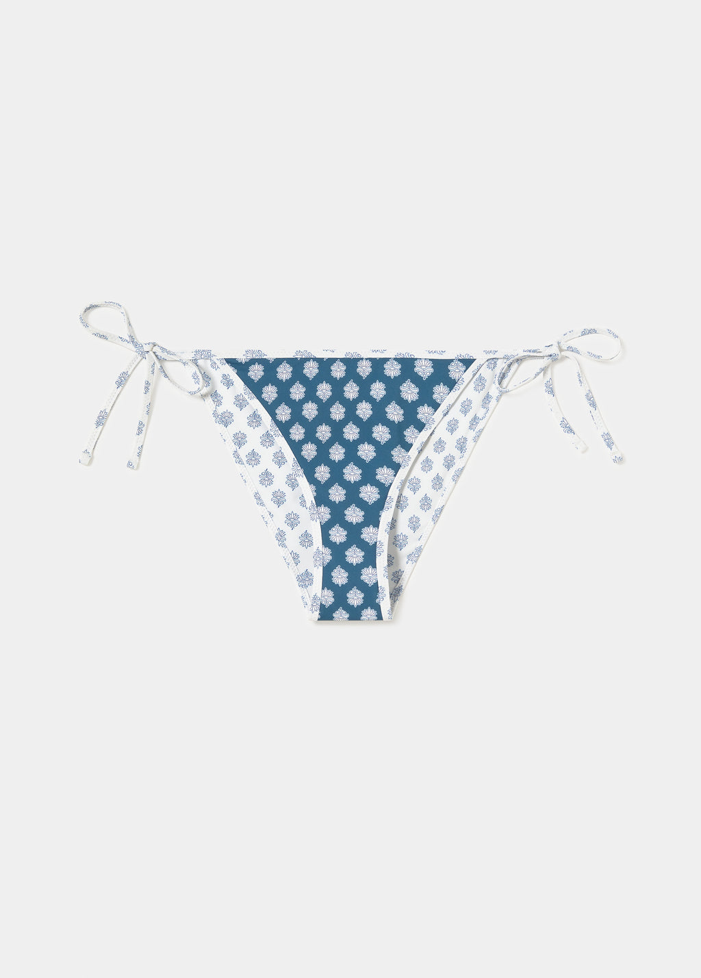 Reversible print tie-front panties