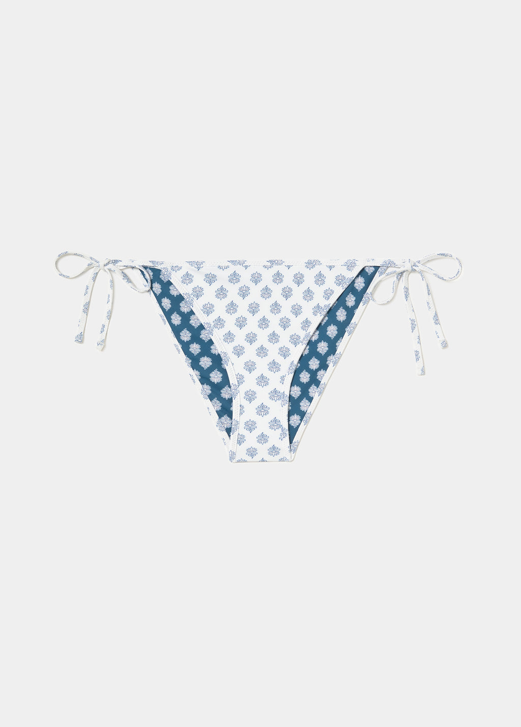 Reversible print tie-front panties