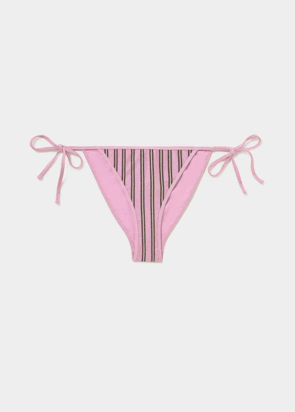 Culotte bikini rayée avec lurex