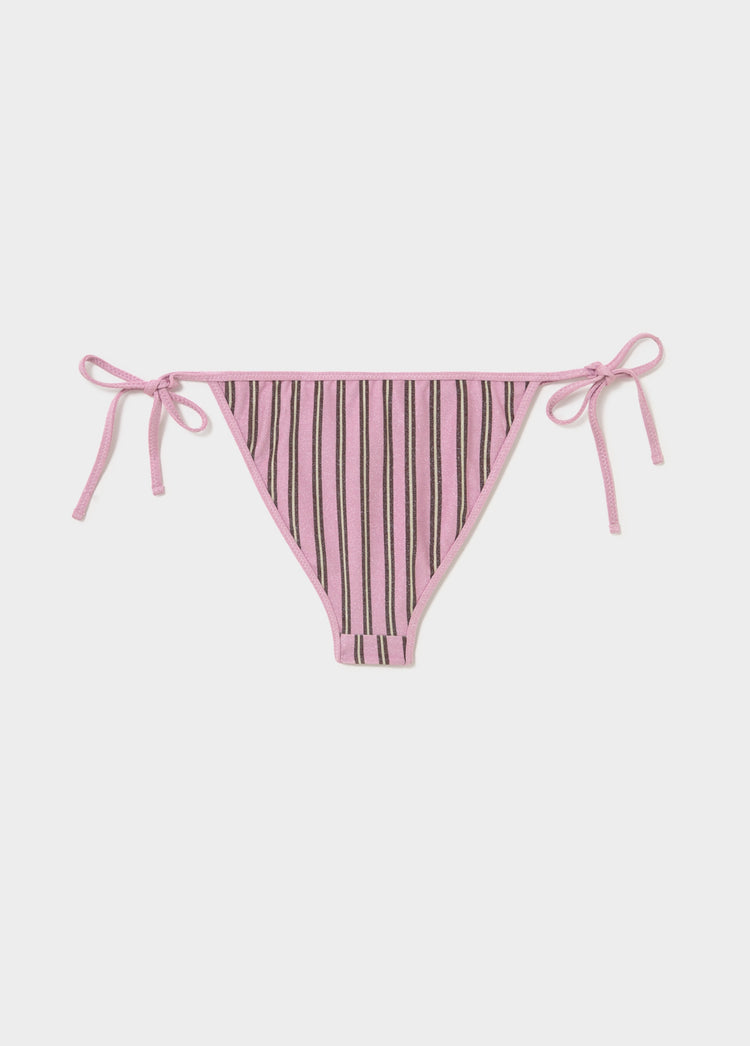 Culotte bikini rayée avec lurex