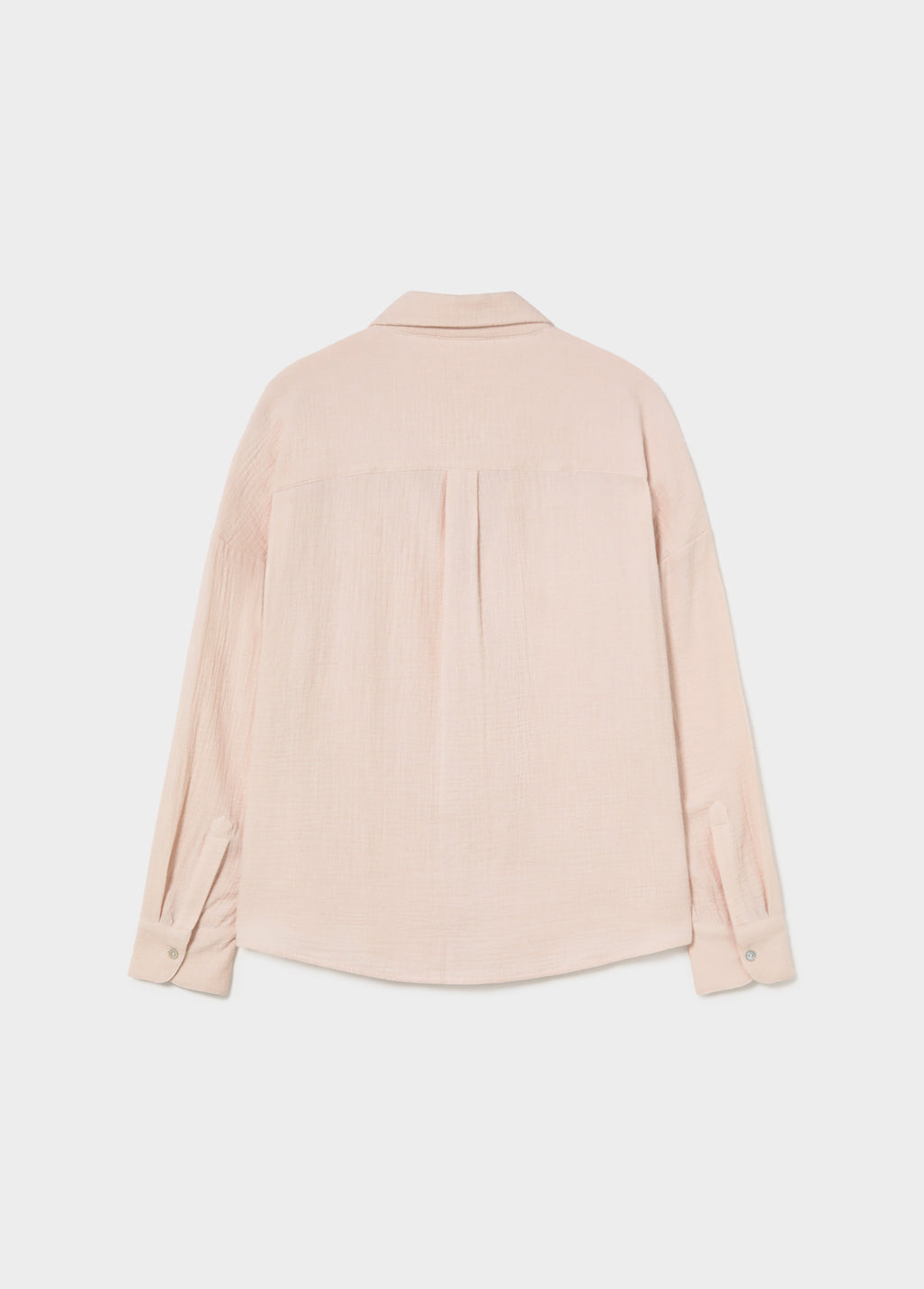 Chemise col en V double tissu