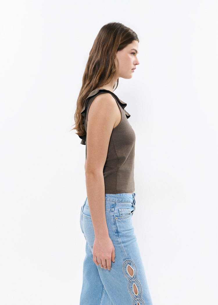 Camiseta asimétrica volante