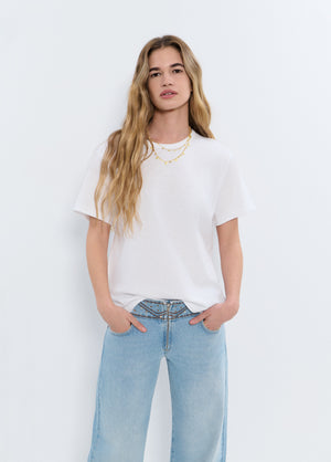 T-shirt básica algodão