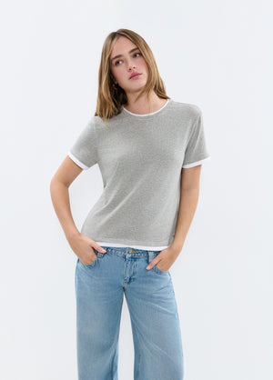 T-shirt effetto doppio