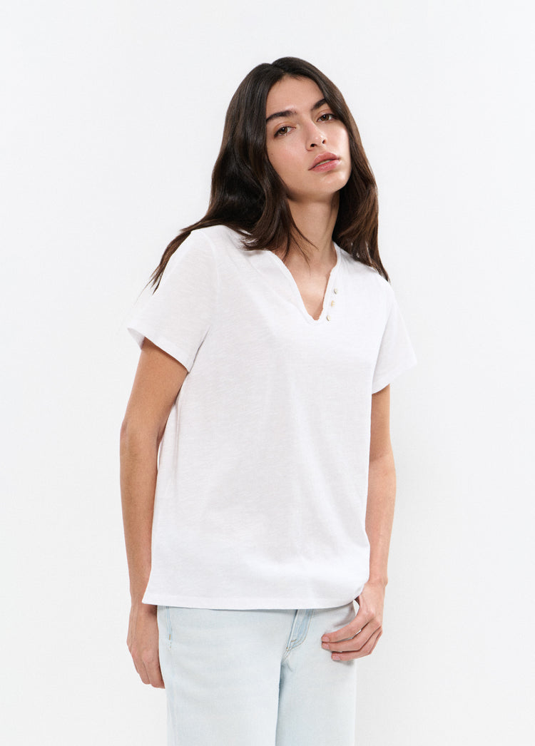 Camiseta algodón botones