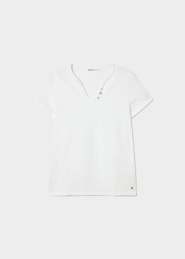 Camiseta algodón botones
