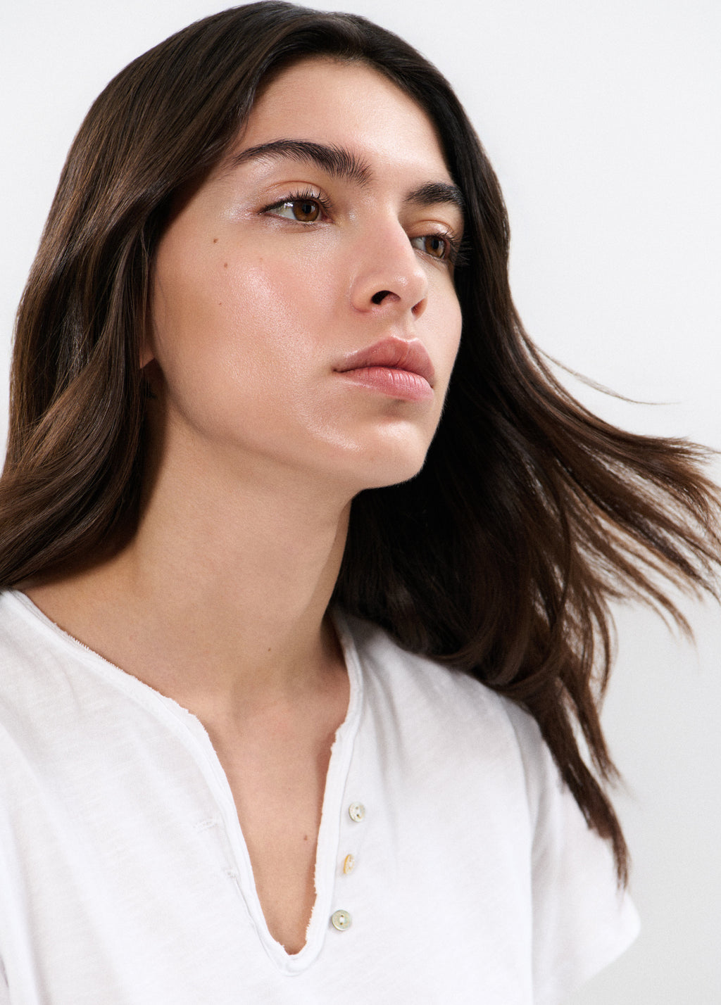 T-shirt en coton avec boutons